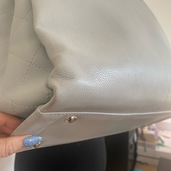 Chanel Coco Mark Caviar Skin Tote Bag Gray/Silver with silver hardware - Picture 5 of 15